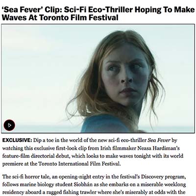 ‘Sea Fever’ Clip: Sci-Fi Eco-Thriller Hoping To Make Waves At Toronto Film Festival